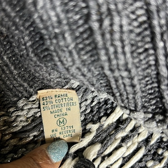 Marsh Landing Hand Knits Fair Isle Zip up Cardigan Sweater - Picture 6 of 6